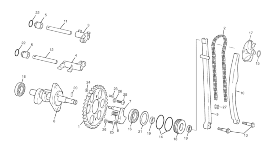 Camshaft an drive assembly