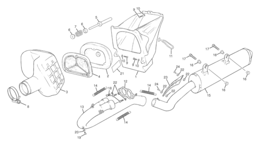 Air filter box - exhaust system