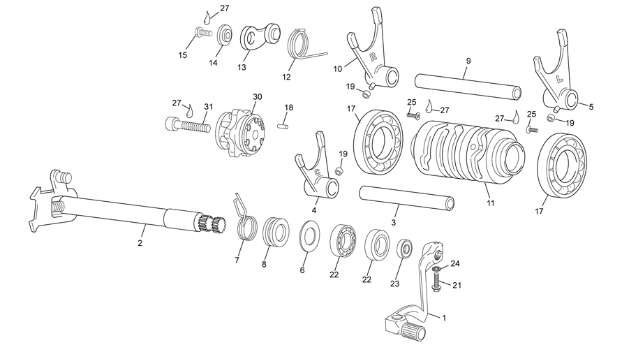 Gear selector group