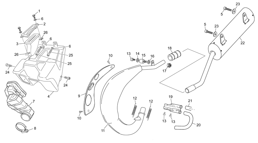 Air filter box - exhaust system