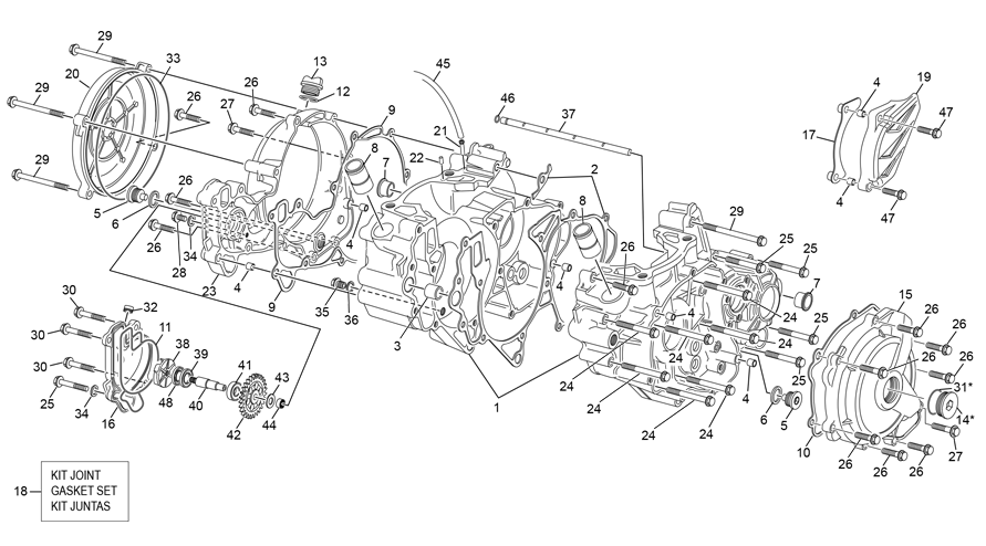 Cranckcases assy