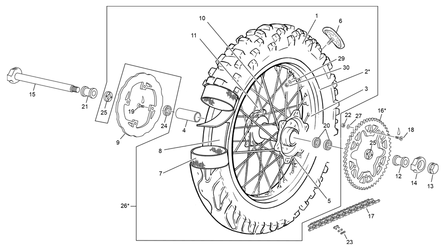 Rear wheel