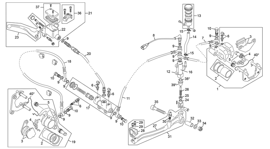 COMPLETE BRAKE SYSTEM FRONT-REAR