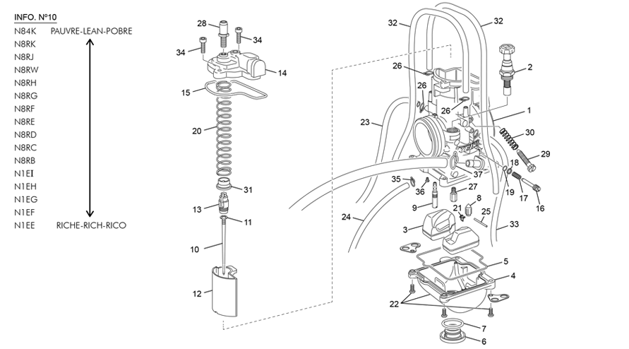 CARBURETOR KEIHIN PWK 36