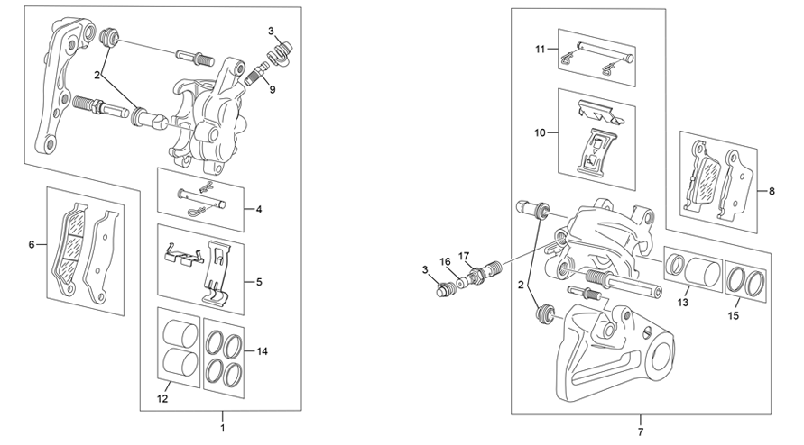 FRONT - REAR CALIPER