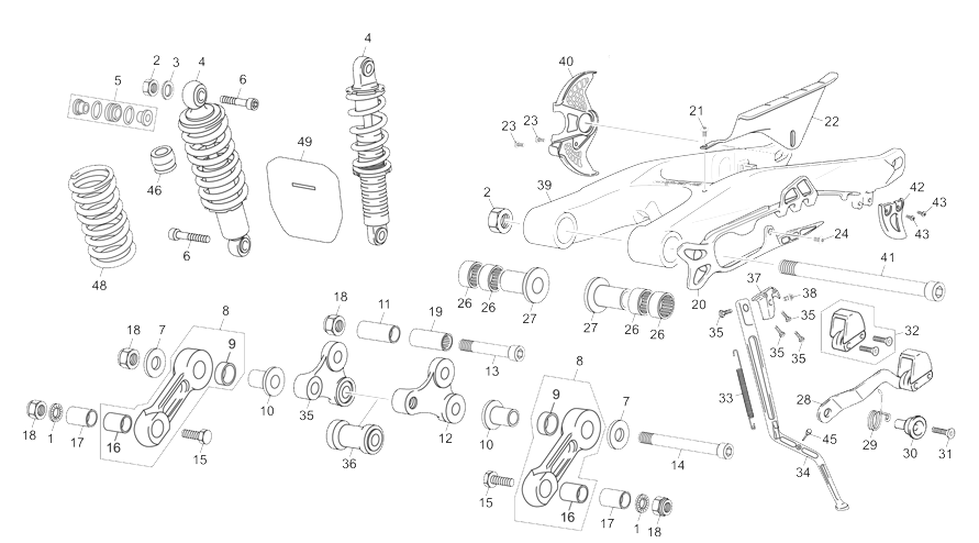 Rear shock-Swingarm