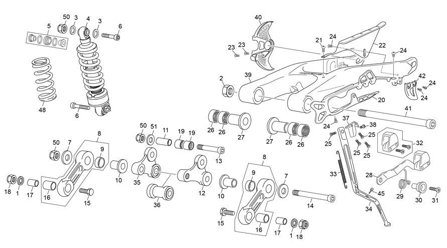 REAR SHOCK - SWINGARM