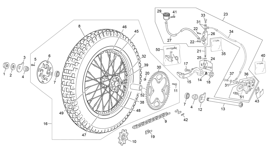 REAR WHEEL WITH BRAKTEC SYSTEM 